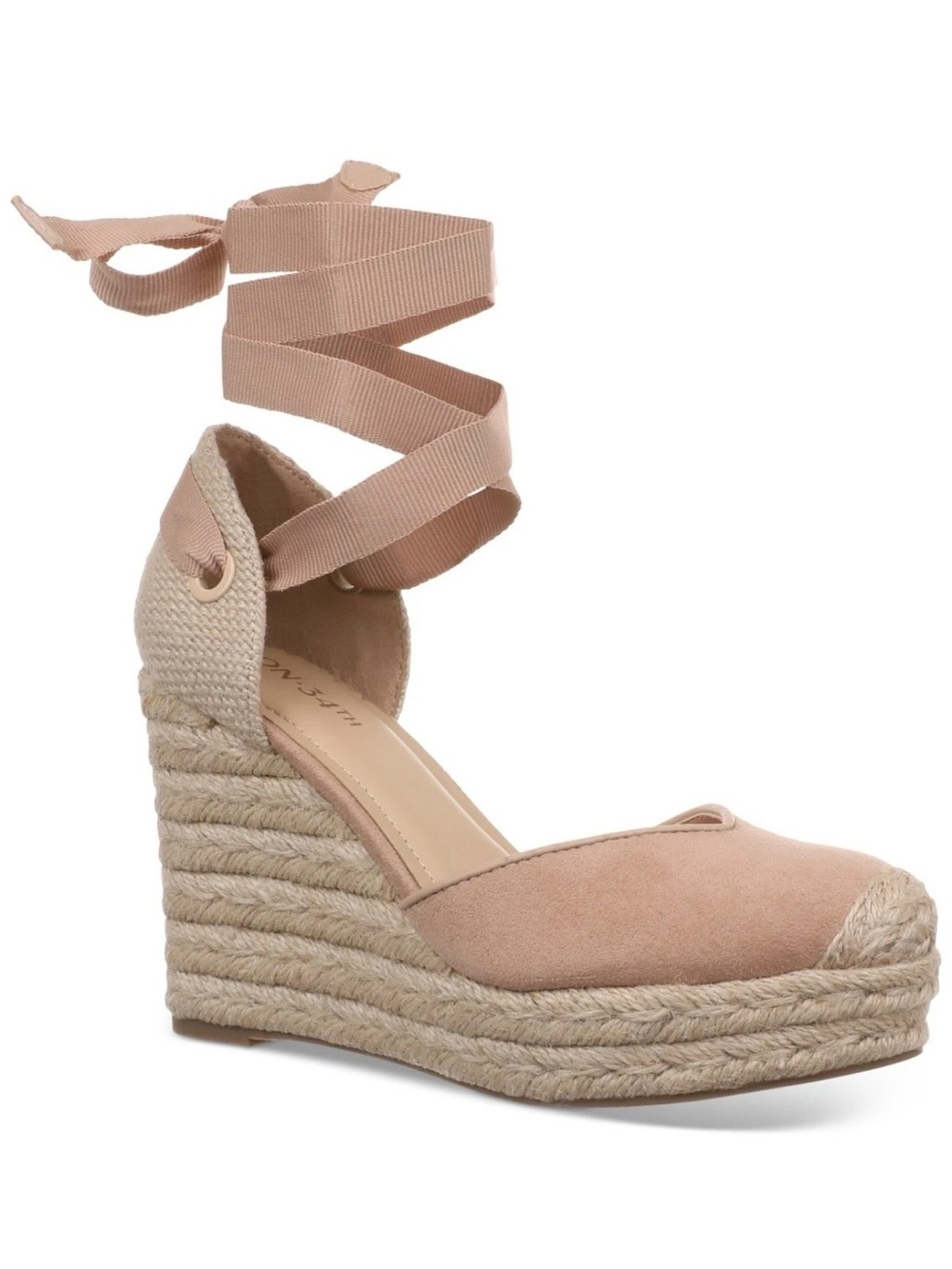 On 34th Melindaa Espadrille Wedge Sandals, Exclusively at Macy's - Nude Micro